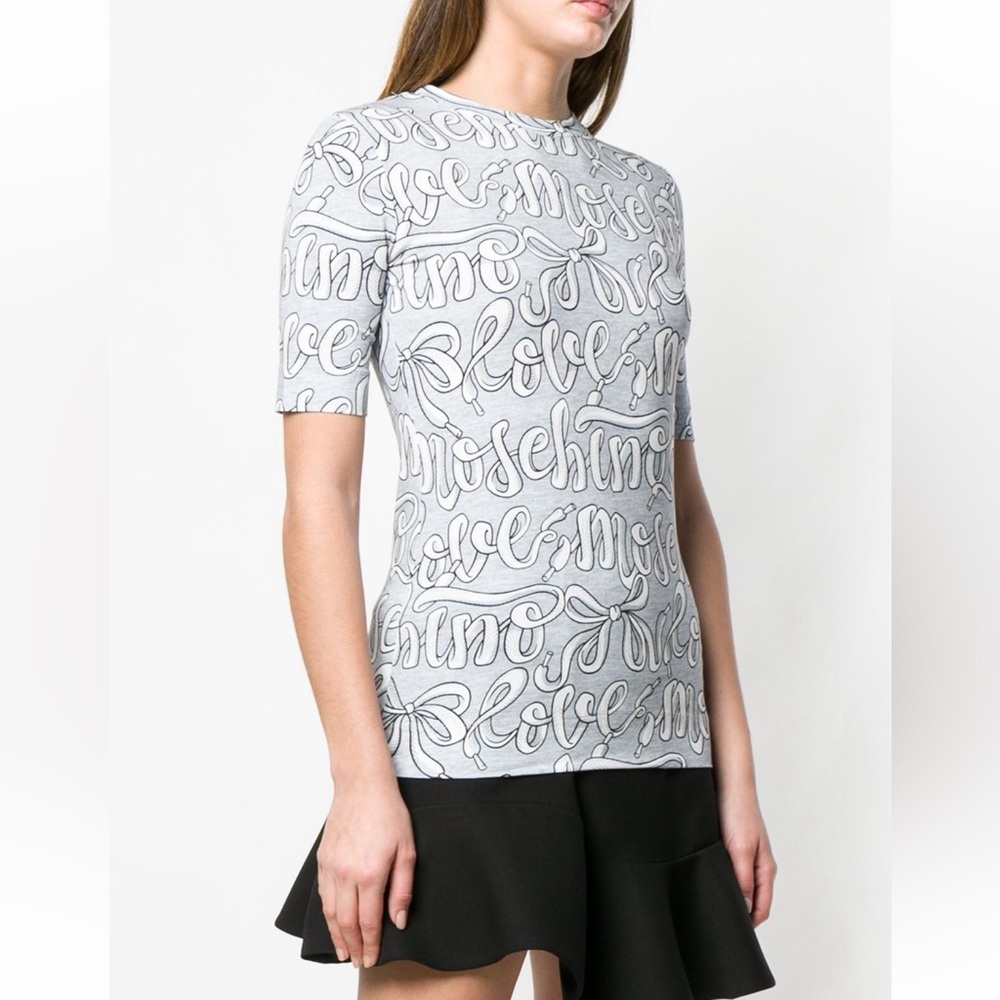 Love Moschino logo ribbon tee